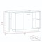 Tuhome Sicilia Kitchen Island, Two External Shelves, Double Door Cabinets, Three Shelves, Black/Light Oak BWD5580 - alternate 3